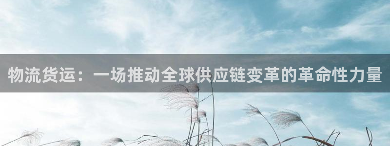 狗子28注册：物流货运：一场推动全球